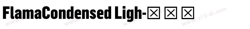 FlamaCondensed Ligh字体转换